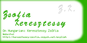 zsofia keresztessy business card